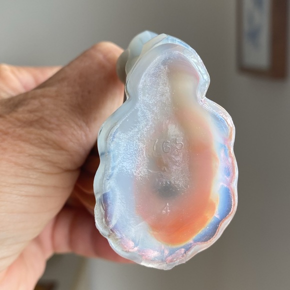 Vintage pair of Akro Agate 765 slag, glass, toothpick holders - Picture 2 of 2